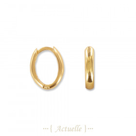 Wide oval hoop earrings 25mm