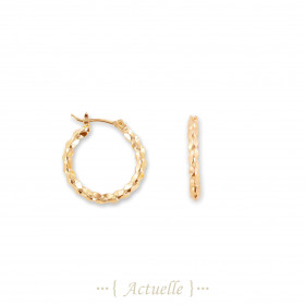 Hammered hoop earrings 15mm