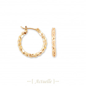 Hammered hoop earrings 15mm