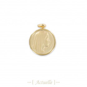 Virgin profile face pendant