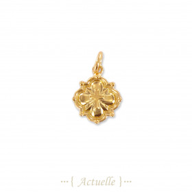 Royal cross flower pendant