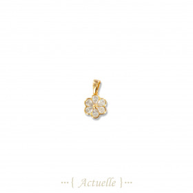 CZ flower pendant 11mm
