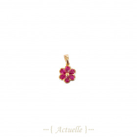 CZ flower pendant 11mm