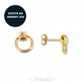 Small smooth chips hoop earrings