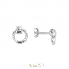 Small smooth chips hoop earrings