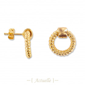 Twisted chips hoop earrings