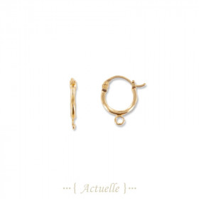 Hoop earrings with ring 10mm