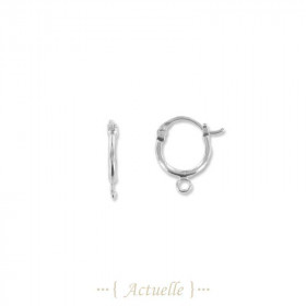 Hoop earrings with ring 10mm