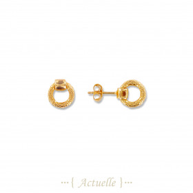 Snake chips hoop earrings
