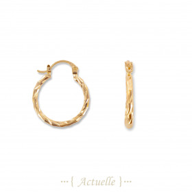 Thin diamond hoop earrings