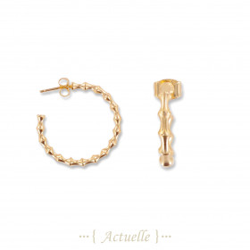 Bamboo hoop earrings 20mm