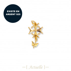 Pendentif croix et oiseau