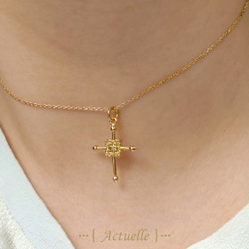 Star CZ cross pendant