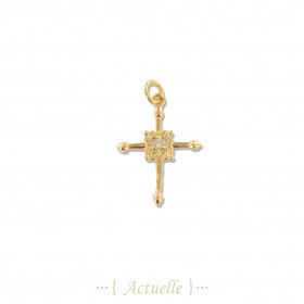 Star CZ cross pendant