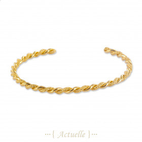 2 diamond wire bangle