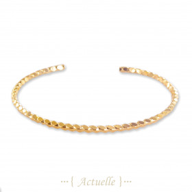 Open hammered bangle