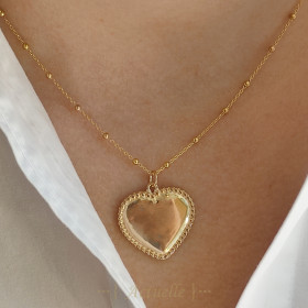 Heart pendant outline of balls