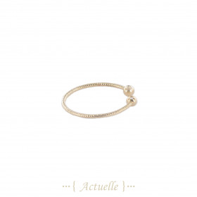 Shiny adjustable ring 2 balls