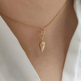 Pendentif corne boules et CZ