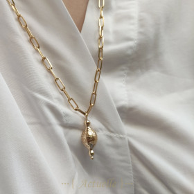 Pendentif grande toupie ovale