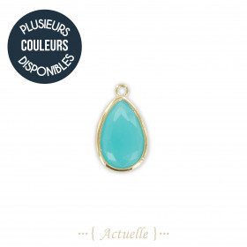 Glass component turquoise CZ
