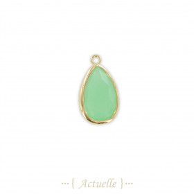 Glass component turquoise CZ