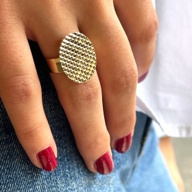 Ring hammered plate