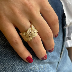 Wide braid ring