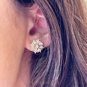Crystal ear studs