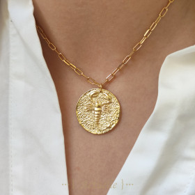 Pendentif rond scorpion