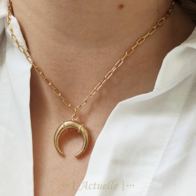 Pendentif double corne 26mm