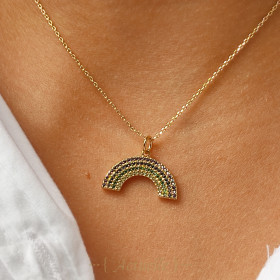 Pendentif arc-en-ciel aux couleurs froides