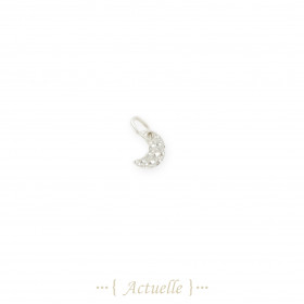 5pcs Mini charm hammered moon