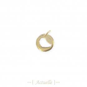 Openwork round mini bird charm's