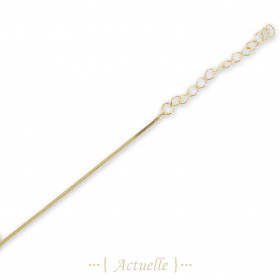 Cadena tobillo serpiente plaza 21cm + 4cm de malla rombo50