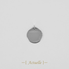 Engraved points round medal 20mm