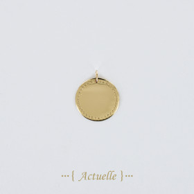 Medalla círcula puntos grabados 20mm