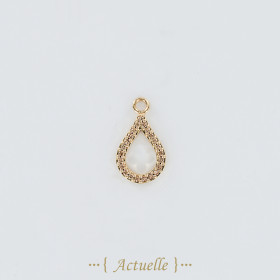 Empty drop pendant CZ White