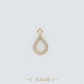 Empty drop pendant CZ White