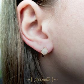 Twisted water pearl hoop earrings
