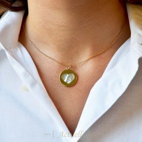 Mother of pearl heart pendant