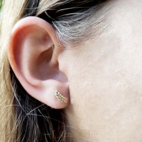 Lightweight leaf stud earrings
