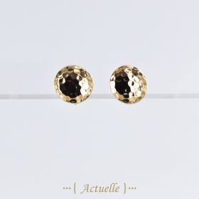 Round domed hammered earring + hook