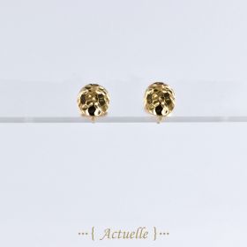 hammered oval earrings + hook