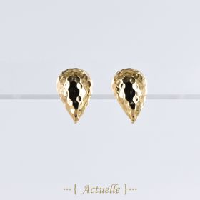 Hammered drop earring + hook