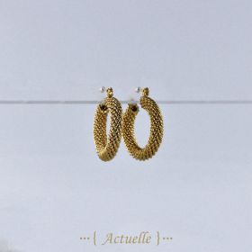 20mm open textured hoop earrings