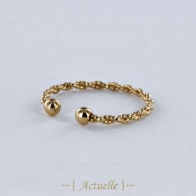 Fine twisted adjustable ring
