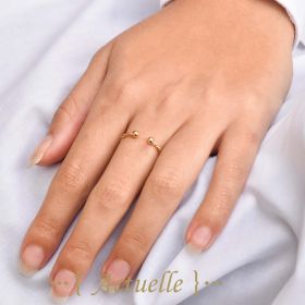Fine twisted adjustable ring