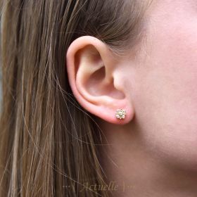Flower earrings 5 small CZ