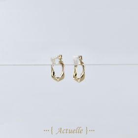 Corrugated hoop earrings 15mm